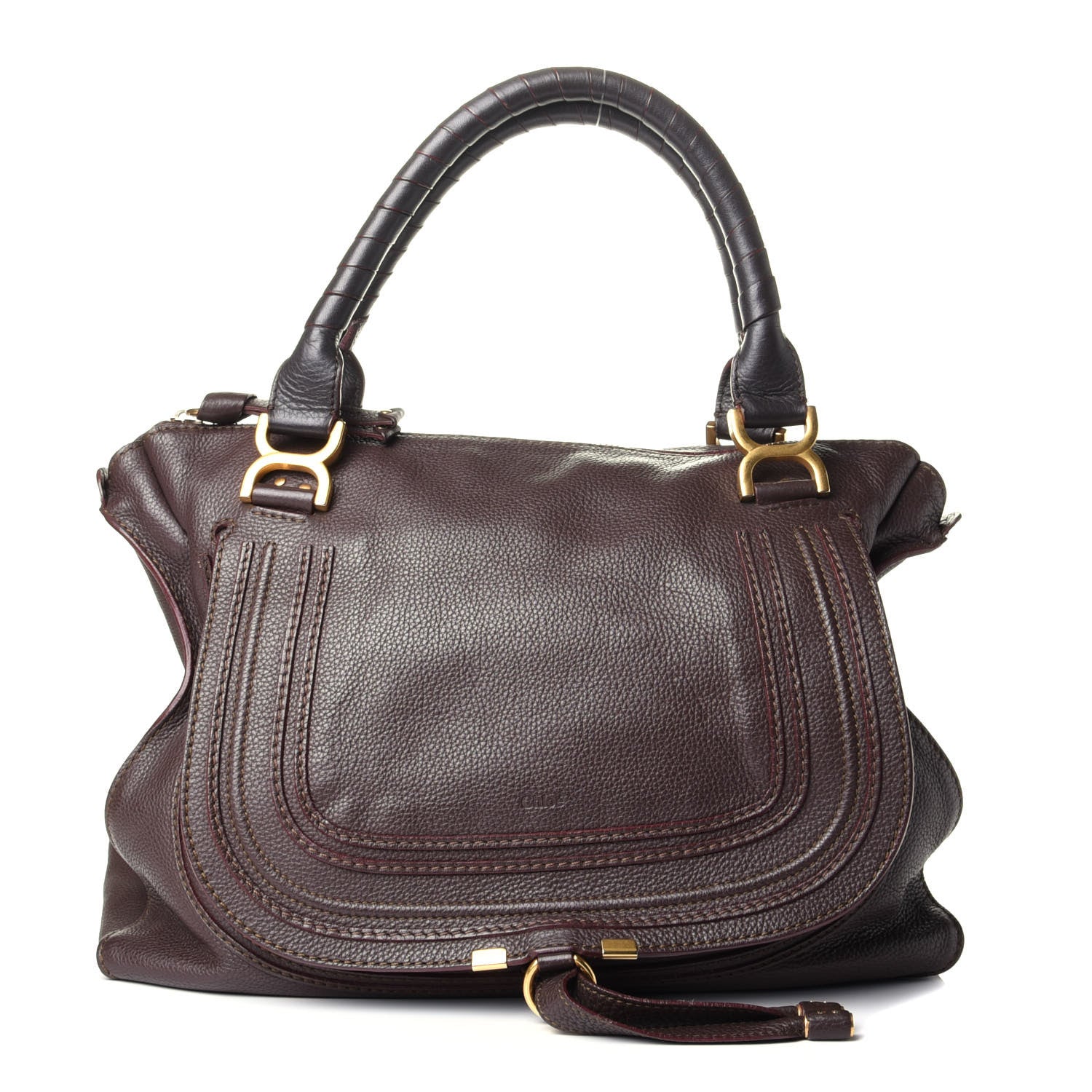 Chloe Calfskin Large Marcie Satchel Truffle 1 of 11