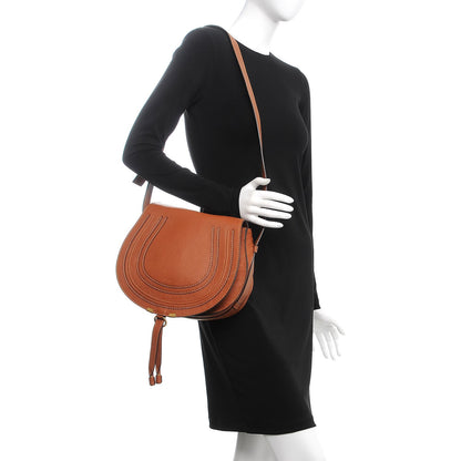 Chloe Calfskin Medium Marcie Round Crossbody Bag Tan 2 of 7