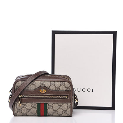 Gucci GG Supreme Monogram Web Mini Ophidia Shoulder Bag Brown 10 of 10