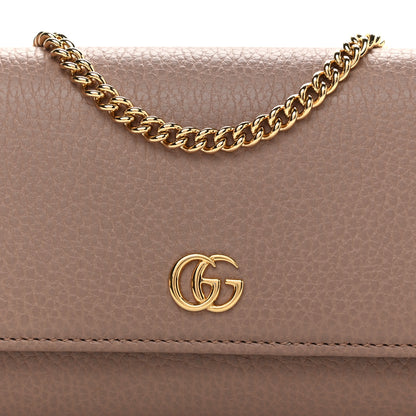 Gucci Dollar Calfskin Petite GG Marmont Wallet Chain Bag Porcelain Rose 8 of 12