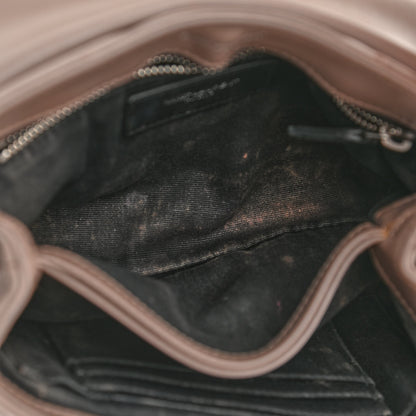 Saint Laurent Calfskin Y Quilted Monogram Toy Loulou Crossbody Bag Taupe 6 of 14