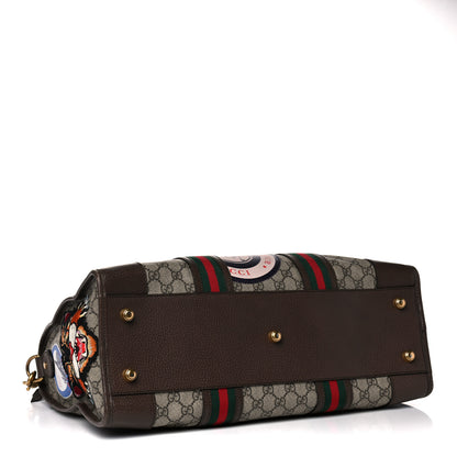 Gucci Soft GG Supreme Monogram Courrier Medium Duffle Bag Beige New Acero Multicolor 4 of 24