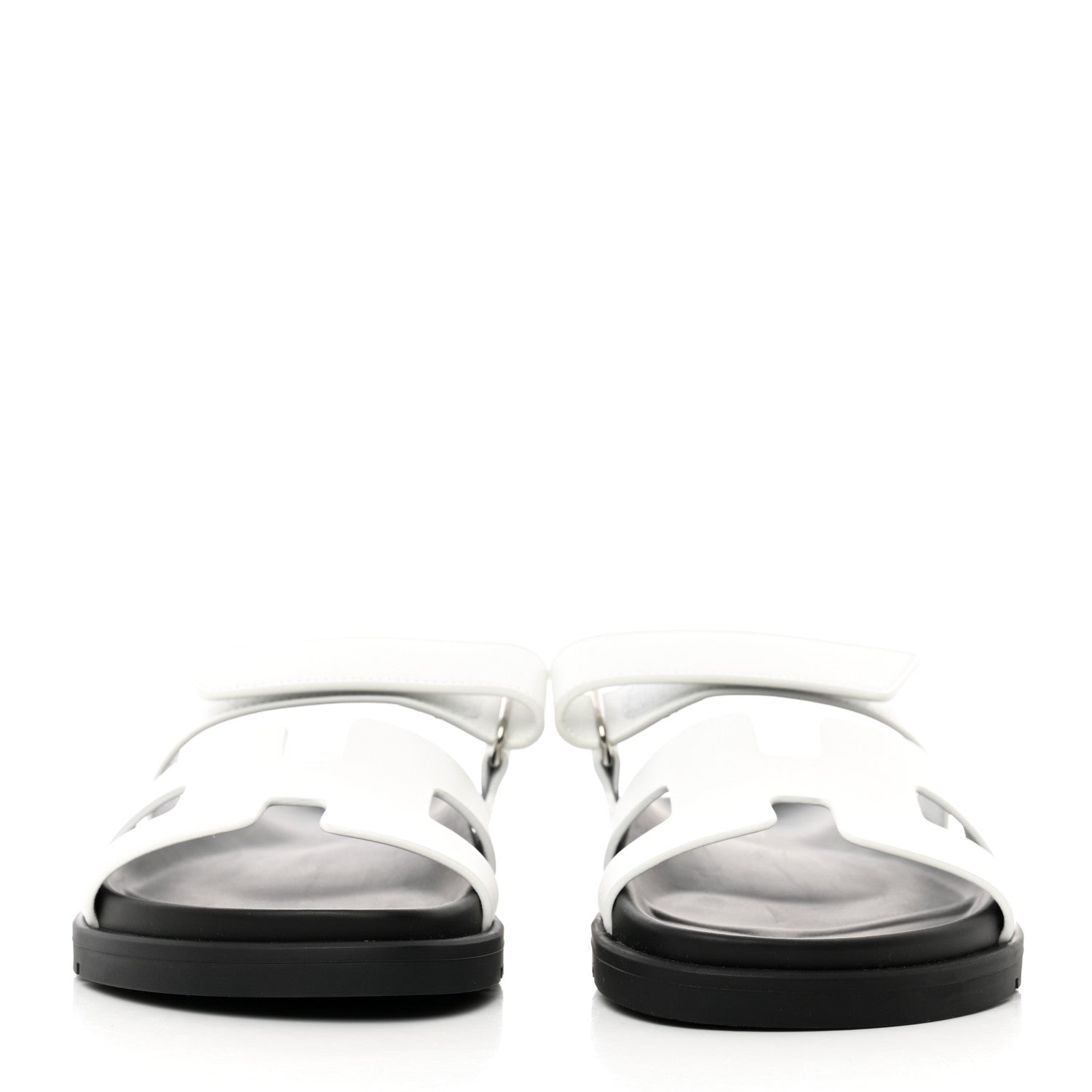 Hermes Calfskin Womens Chypre Sandals 35 White 2 of 9