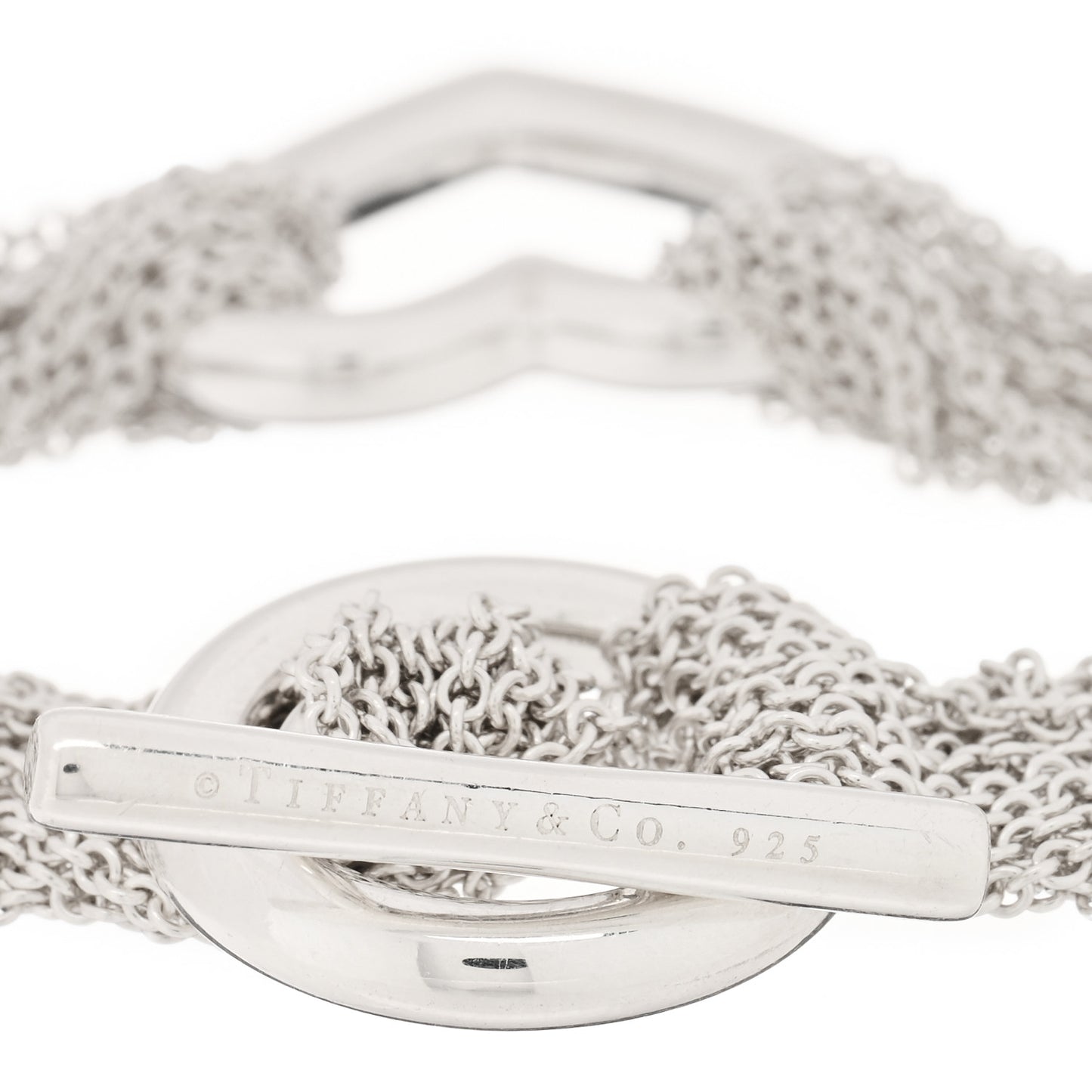 Sterling Silver Open Heart Multi Strand Bracelet