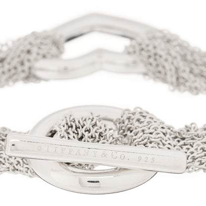 Tiffany Sterling Silver Open Heart Multi Strand Bracelet 3 of 4