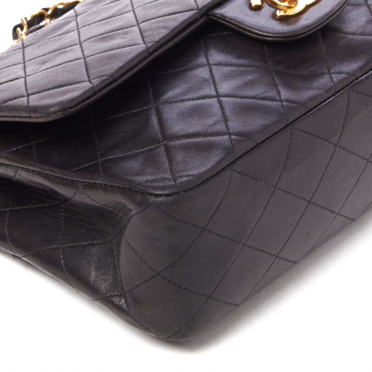 Chanel Lambskin Quilted Medium Double Flap Black 5 of 9