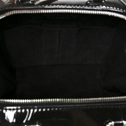 Chanel Patent Quilted Travel Kit Vanity Case Black 5 of 10