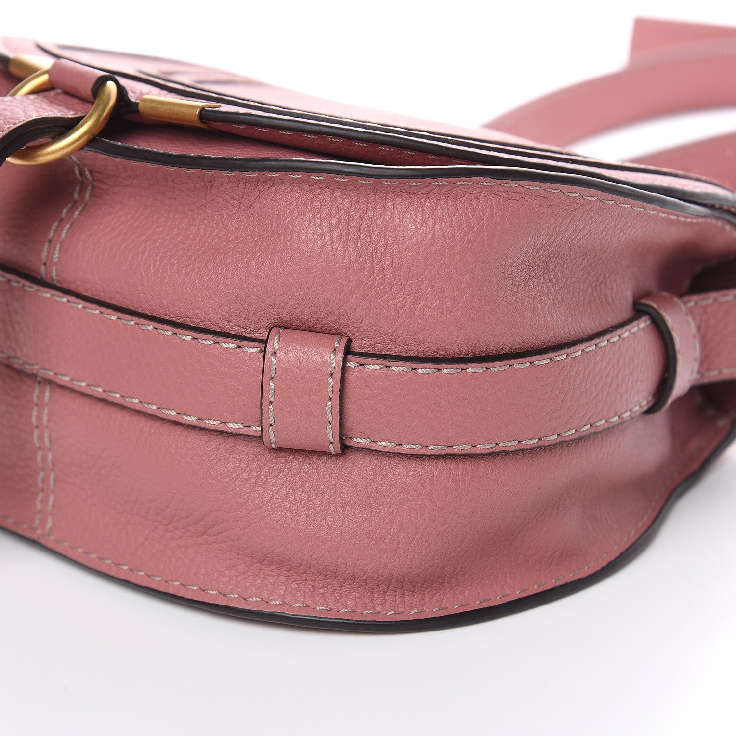 Chloe Calfskin Mini Marcie Round Crossbody Bag Rusty Pink 8 of 9