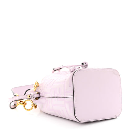 Fendi Vitello Termosport F is Fendi FF 1974 Embossed Mini Mon Tresor Bucket Bag Anemone 4 of 11