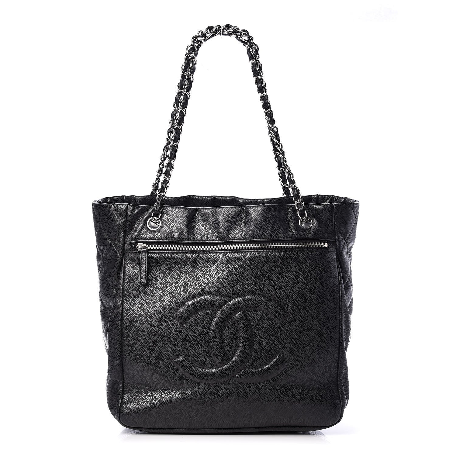 Chanel Soft Caviar Large Timeless CC Shopping Tote Black 1 of 12