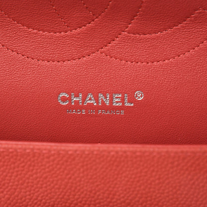Chanel Iridescent Caviar Quilted Jumbo Double Flap Coral 7 of 17