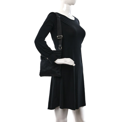 Prada Nylon Vela Flat Messenger Bag Black 2 of 10