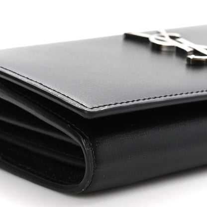 Saint Laurent Smooth Calfskin Classic Monogram Cassandre Wallet Black 10 of 14