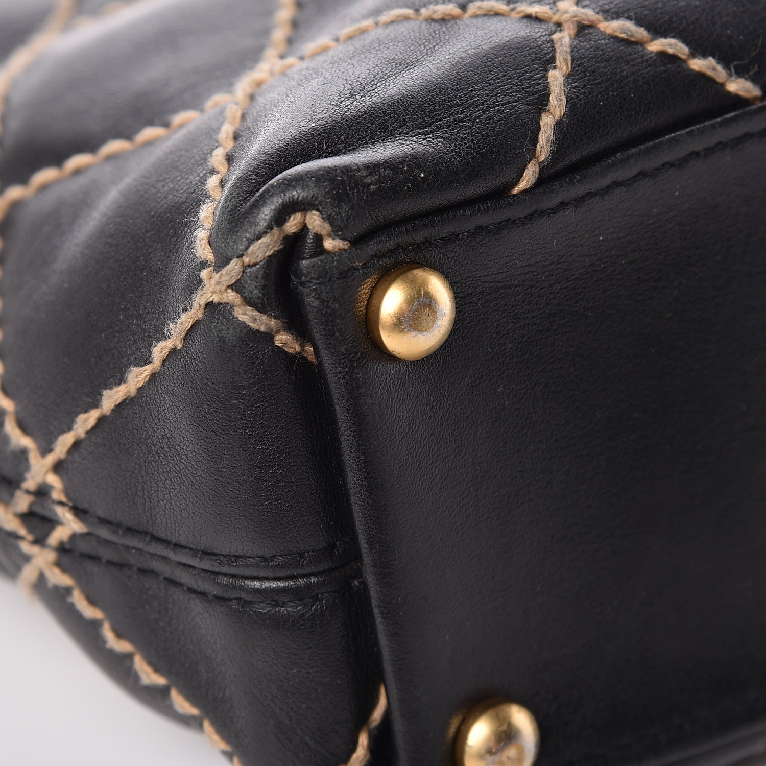 Chanel Calfskin Wild Stitch Tote Black 12 of 15