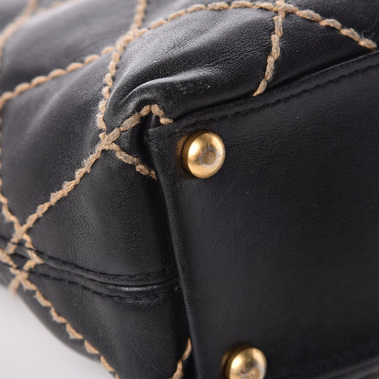 Chanel Calfskin Wild Stitch Tote Black 12 of 15