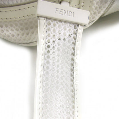 Fendi Patent Mesh Crossword Bag White 5 of 9