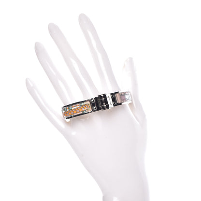 Hermes Enamel Printed Narrow Colliers De Chiens Hinged Bracelet S 2 of 4