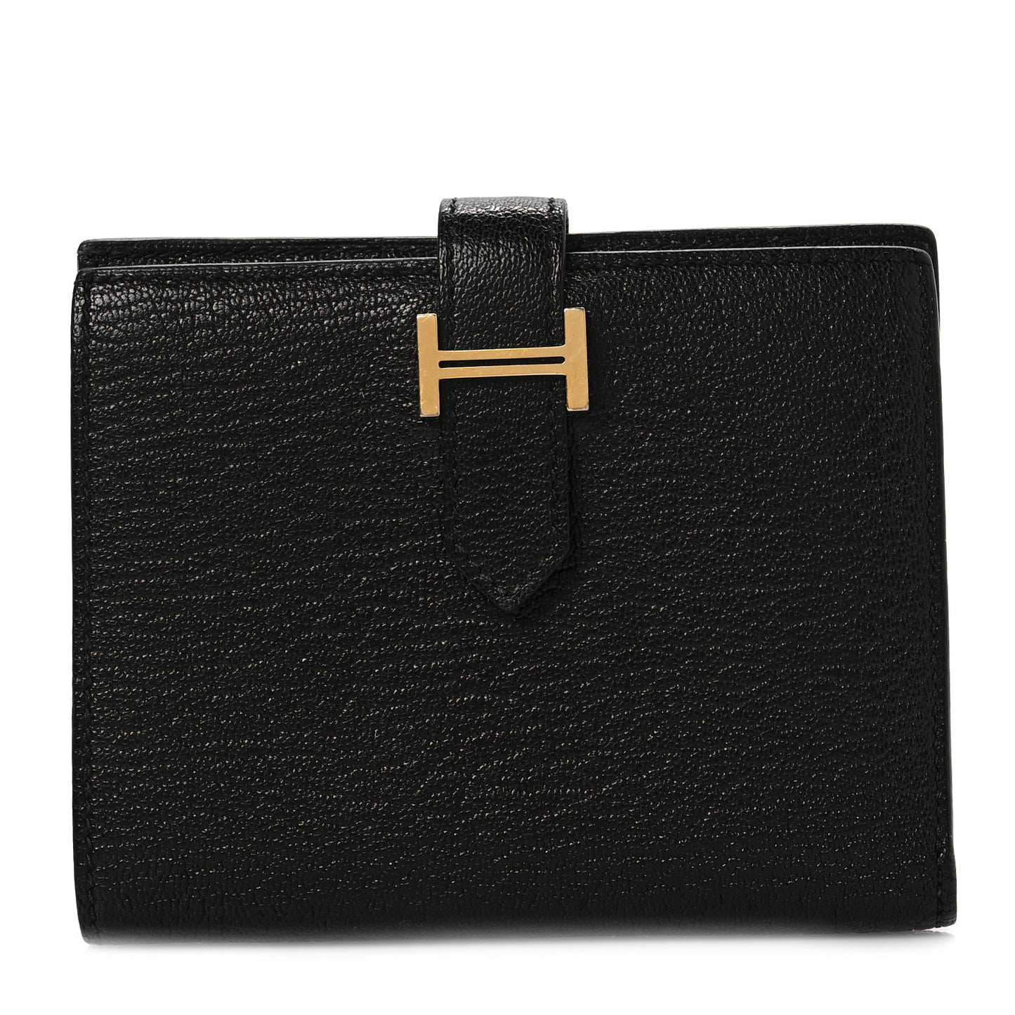 Chevre Mysore Bearn Compact Wallet Black