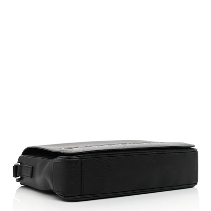 Burberry Grainy Calfskin Embossed Bruno Messenger Black 4 of 11