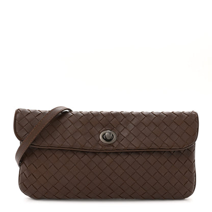 Bottega Veneta Nappa Intrecciato Mini Turn-Lock Crossbody Ebano 1 of 12