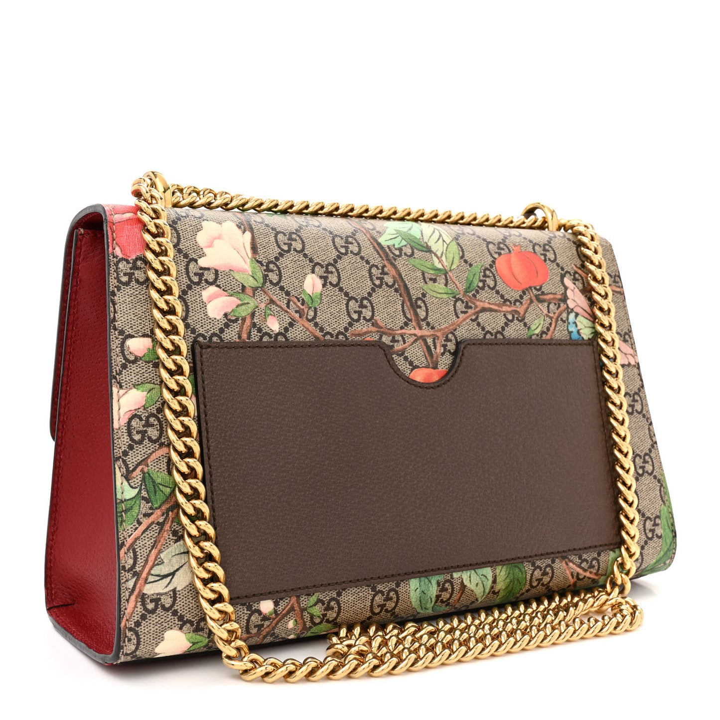 GG Supreme Monogram Tian Medium Padlock Shoulder Bag Beige Multicolor New Acero