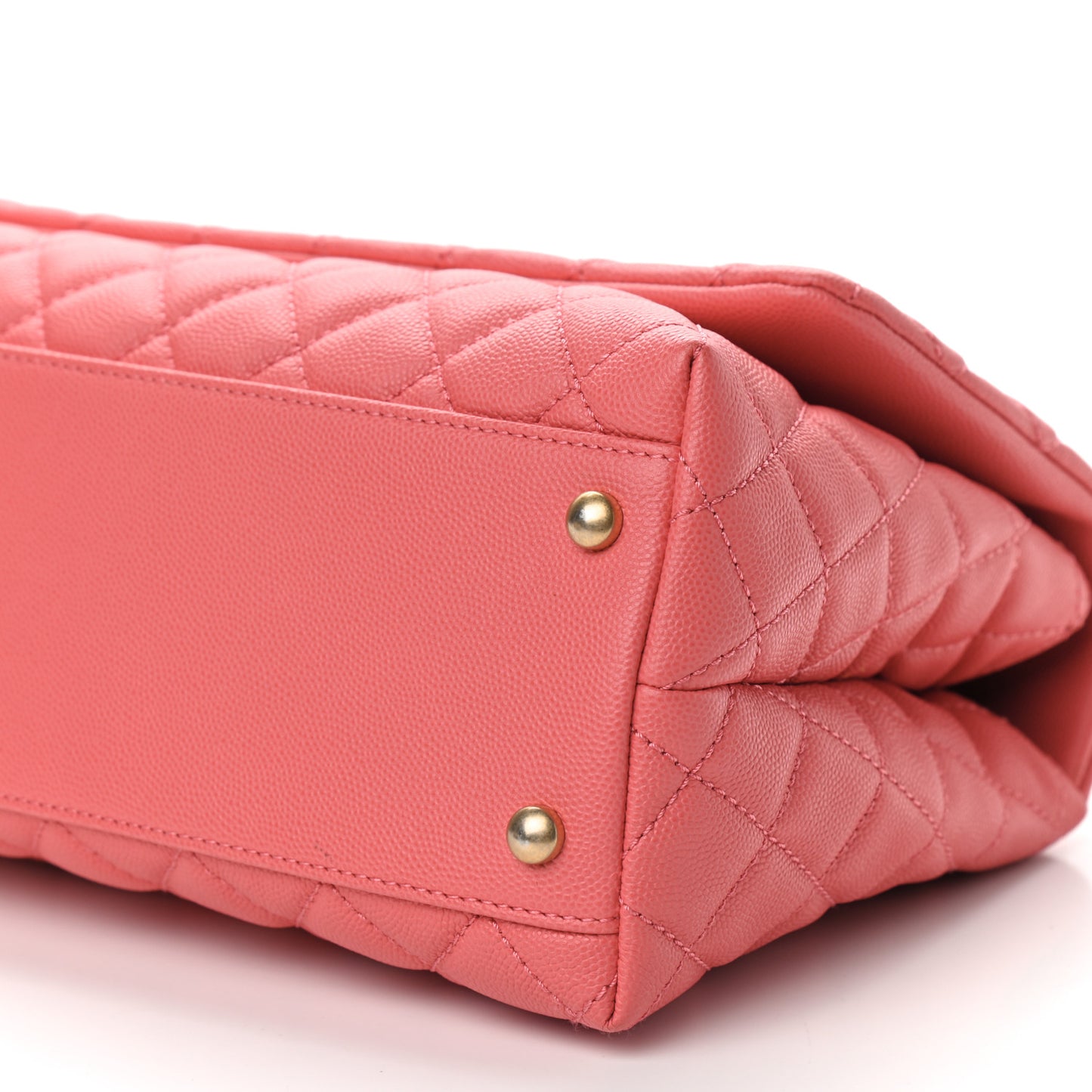 Caviar Quilted Small Coco Handle Flap Pink
