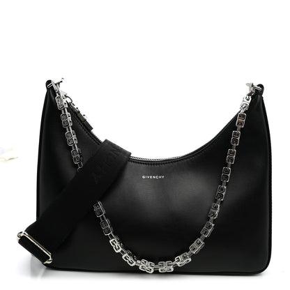 Givenchy Smooth Calfskin Small Moon Cut Out Shoulder Bag Black 1 of 10