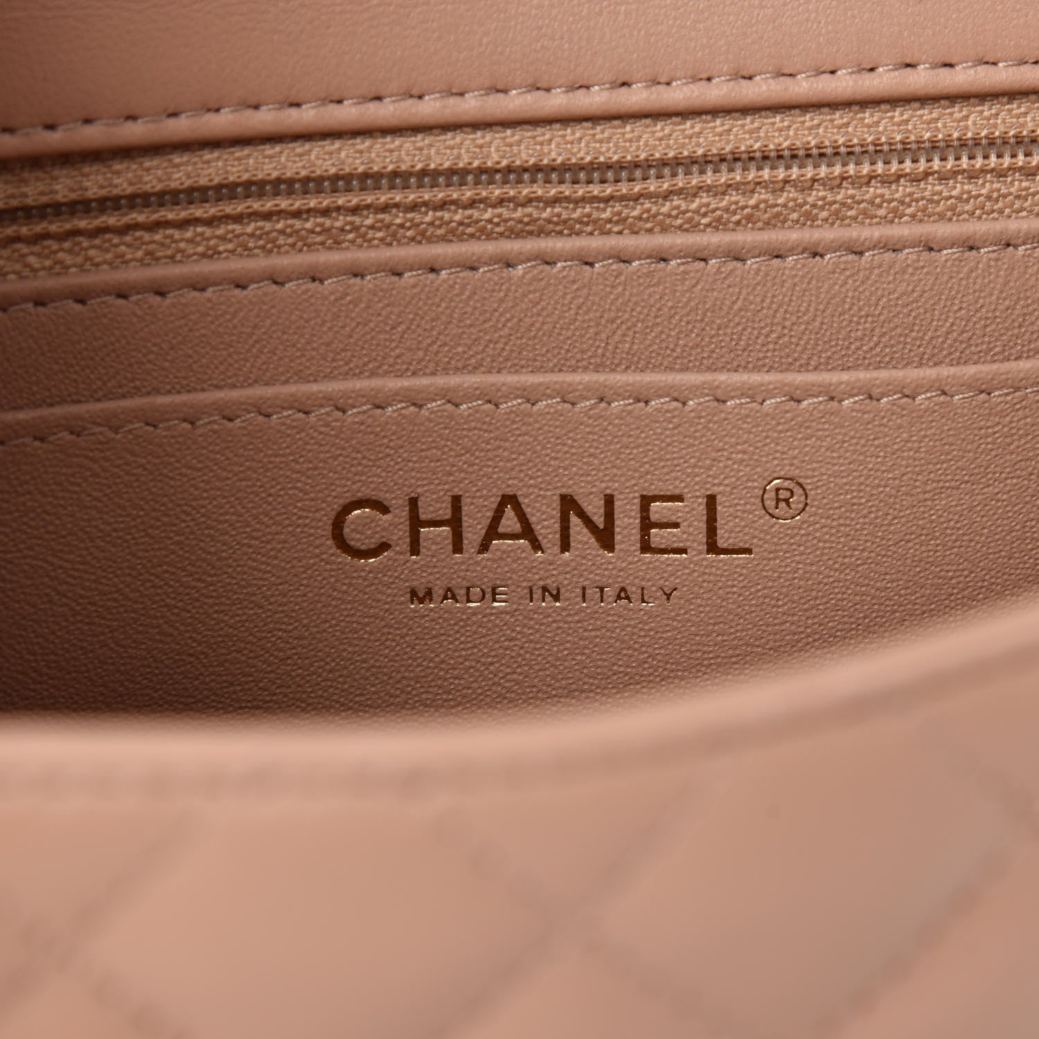 Chanel Lambskin Quilted Mini Square Flap Beige 8 of 11