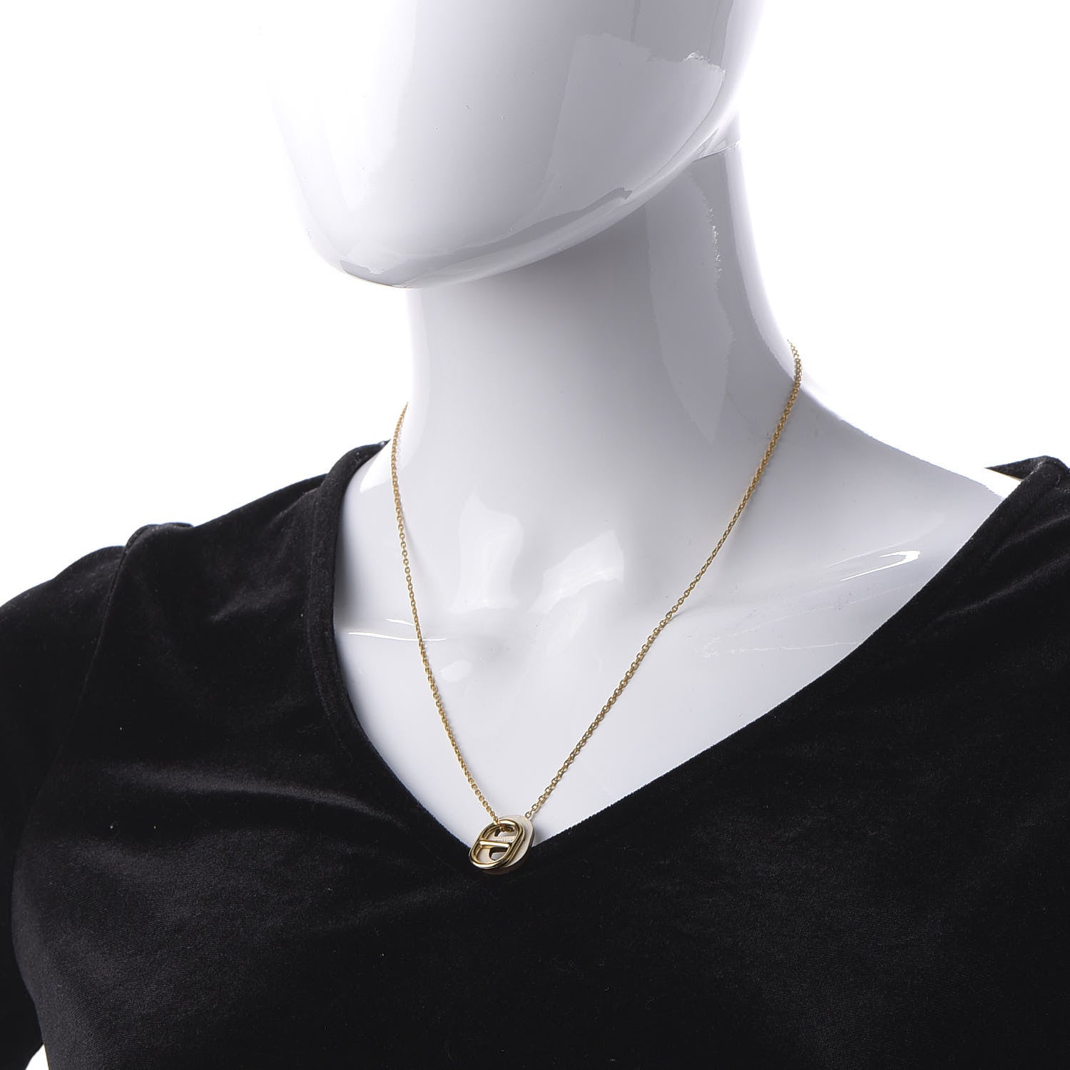 Hermes Swift O'Maillon Pendant Necklace Nata 2 of 8