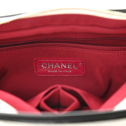 Chanel Aged Calfskin Quilted Medium Gabrielle Hobo Black White 6 of 9