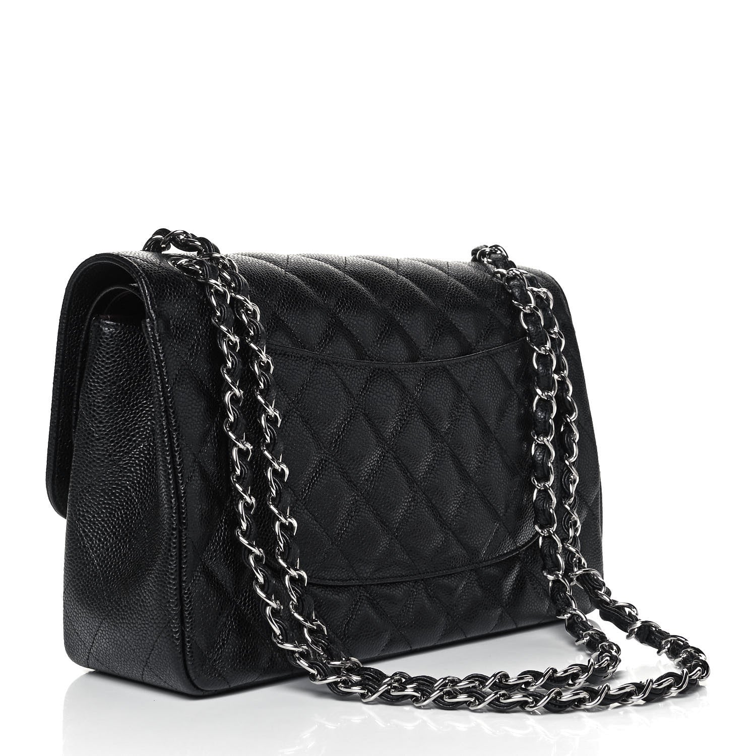 Chanel Caviar Quilted Jumbo Double Flap Black 3 of 9