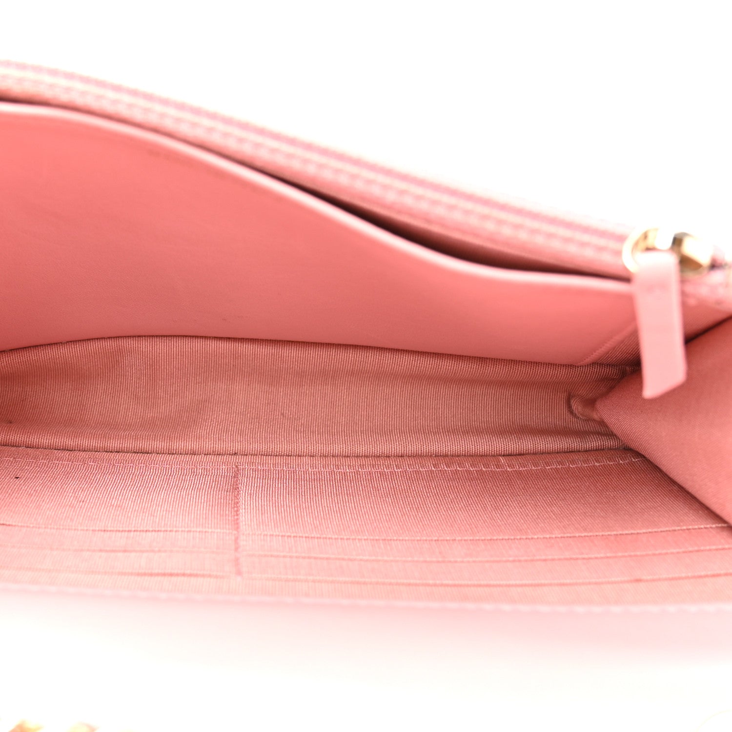 Chanel Lambskin Chevron Quilted Trendy CC Wallet On Chain WOC Pink 5 of 16