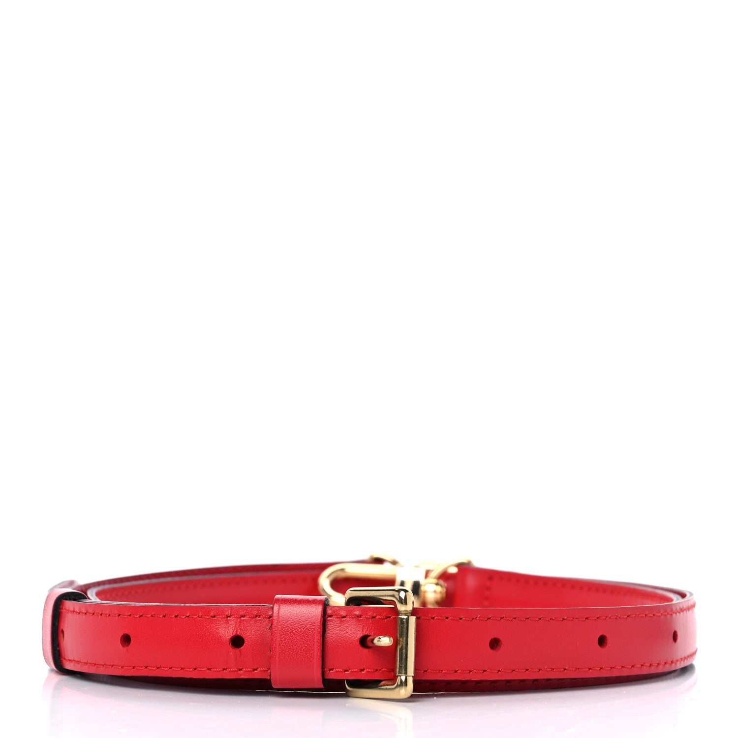 Louis Vuitton Calfskin 16mm Adjustable Shoulder Strap Red 2 of 4