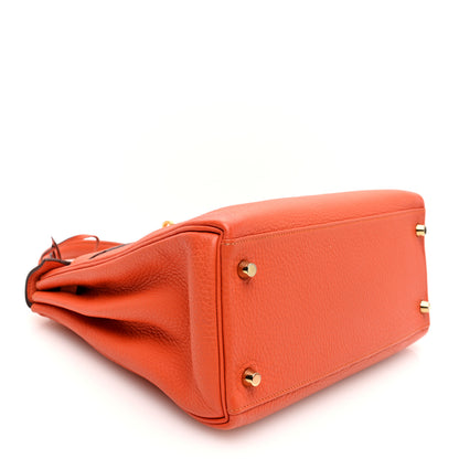 Hermes Togo Kelly Retourne 28 Orange 4 of 11