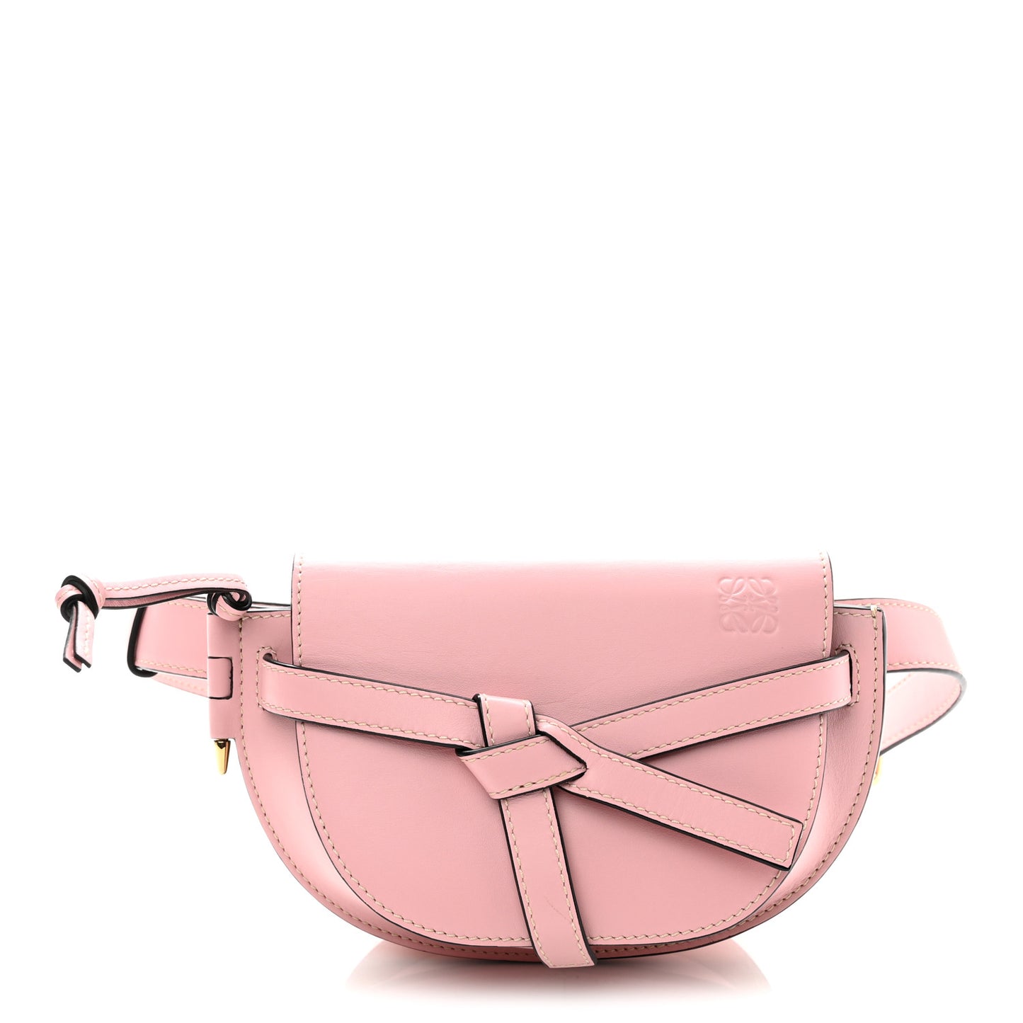 Calfskin Mini Gate Belt Bag Pastel Pink