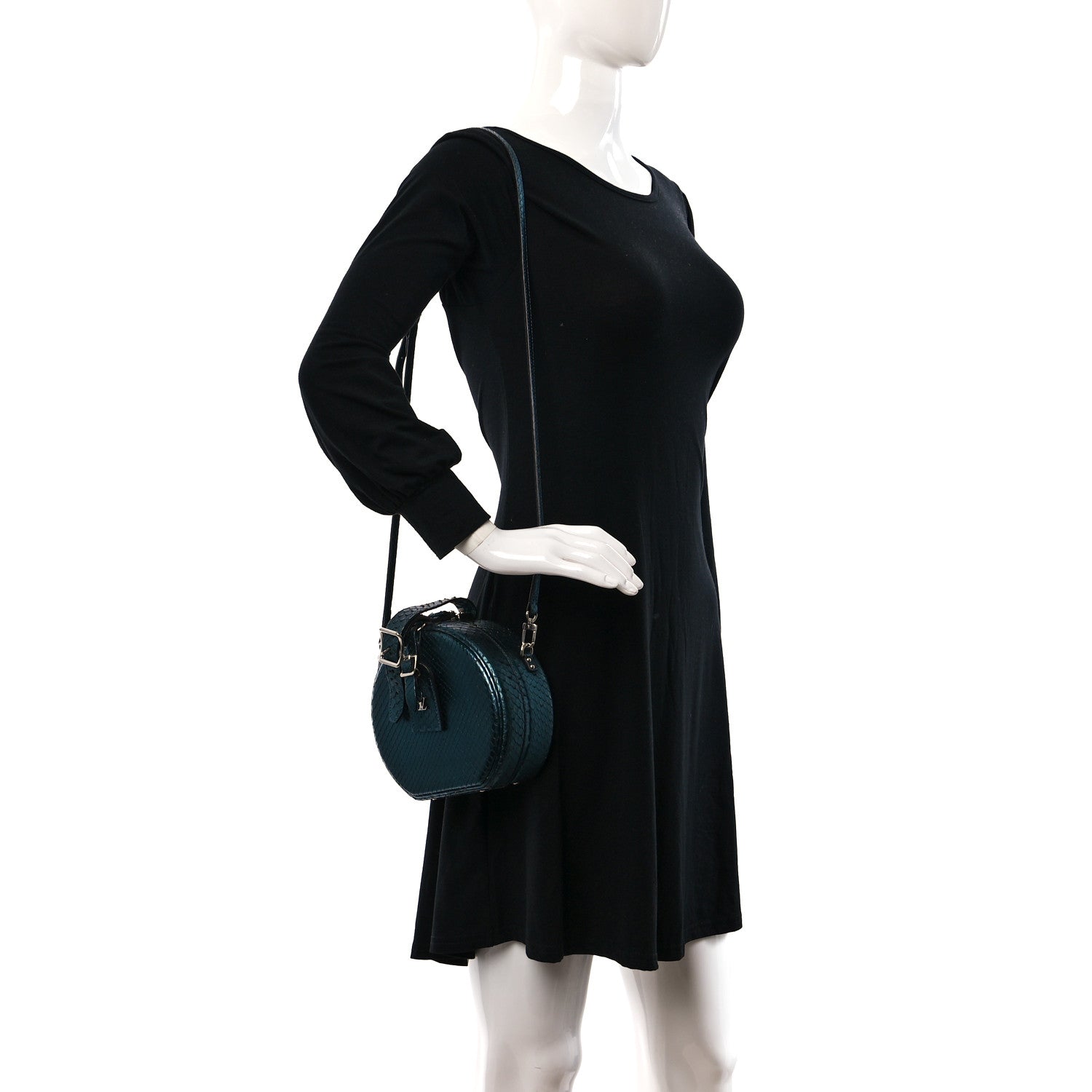 Louis Vuitton Snakeskin Petite Boite Chapeau Deep Green 2 of 8