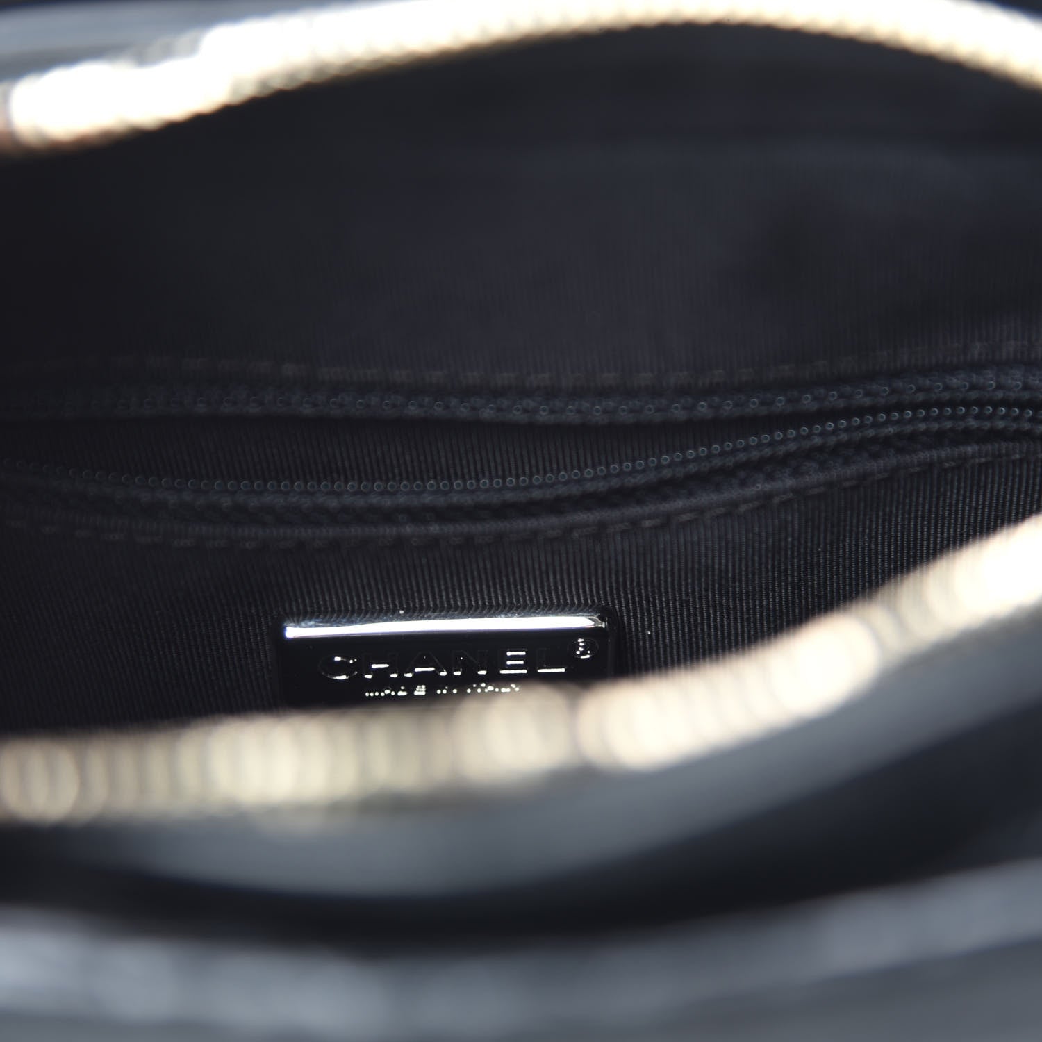 Chanel Calfskin Crocodile Embossed Small Gabrielle Cocodile Hobo Black 10 of 12