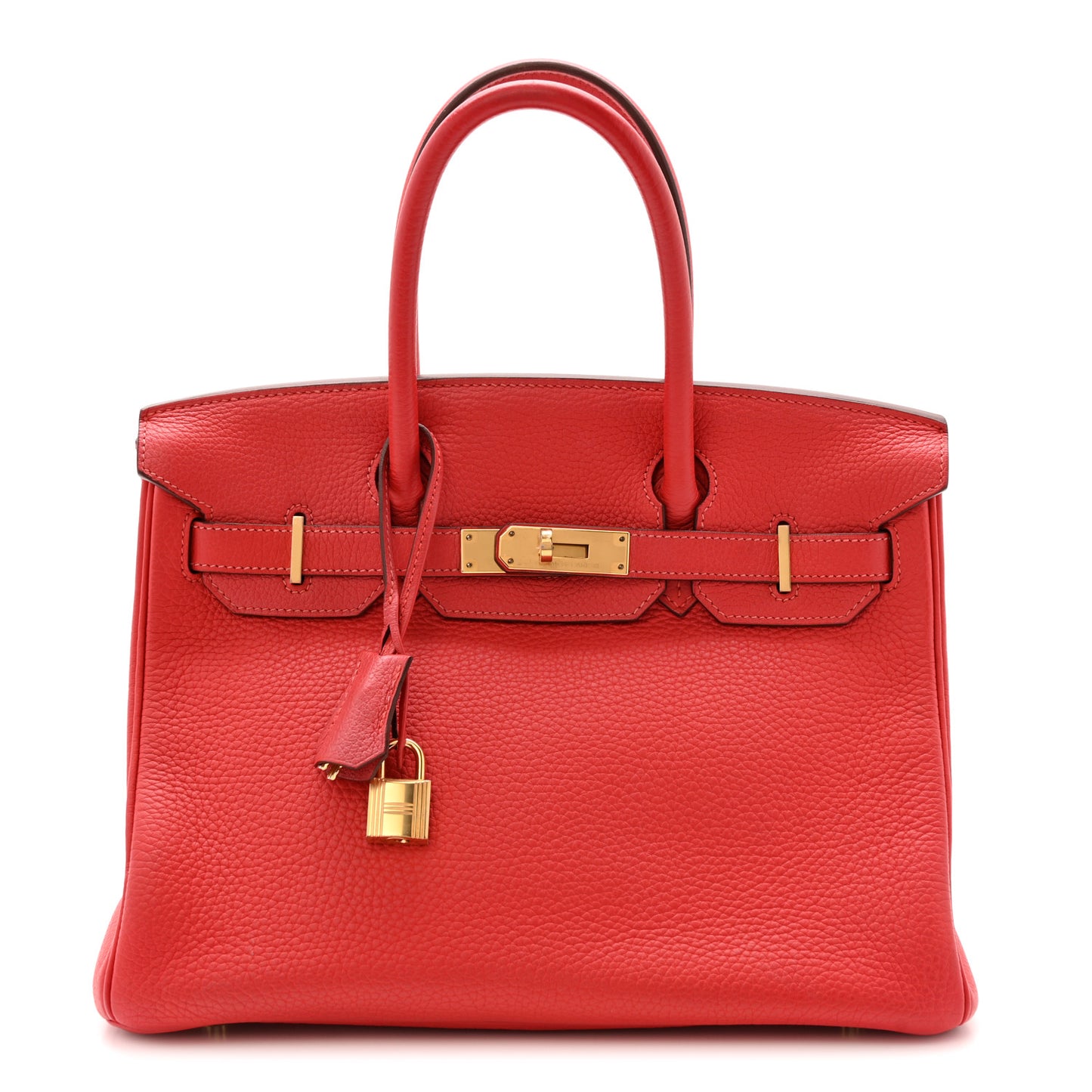 Taurillon Clemence Birkin 30 Rouge Tomate