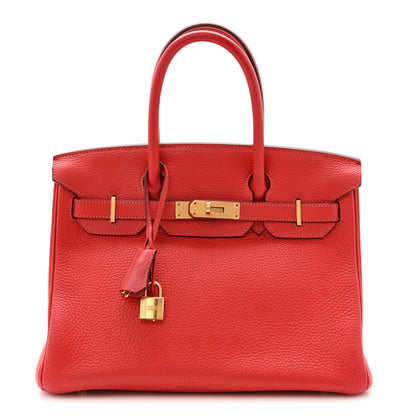 Hermes Taurillon Clemence Birkin 30 Rouge Tomate 1 of 14