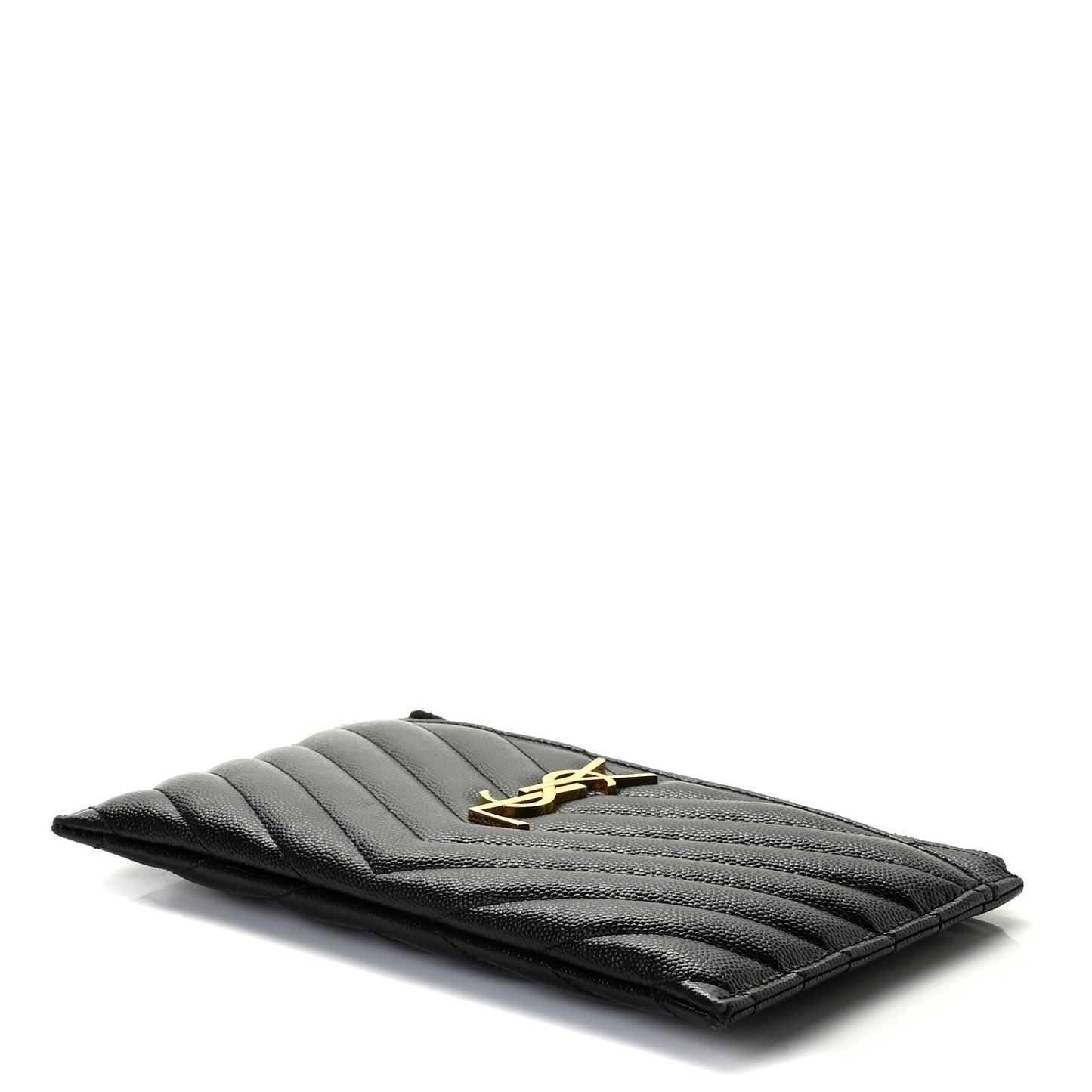Grain De Poudre Chevron Monogram Bill Pouch Black