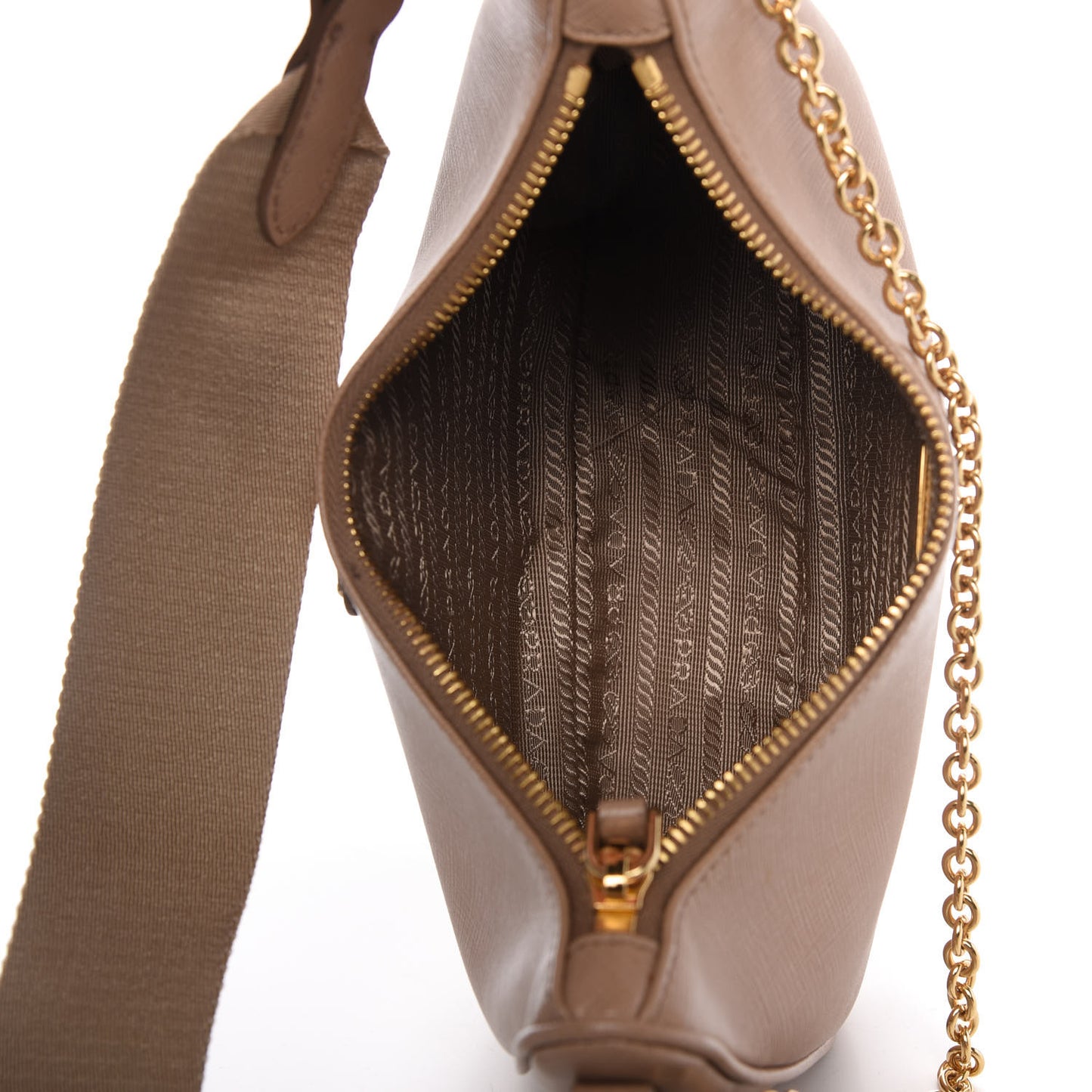 Saffiano Re-Edition 2005 Shoulder Bag Cammeo Beige
