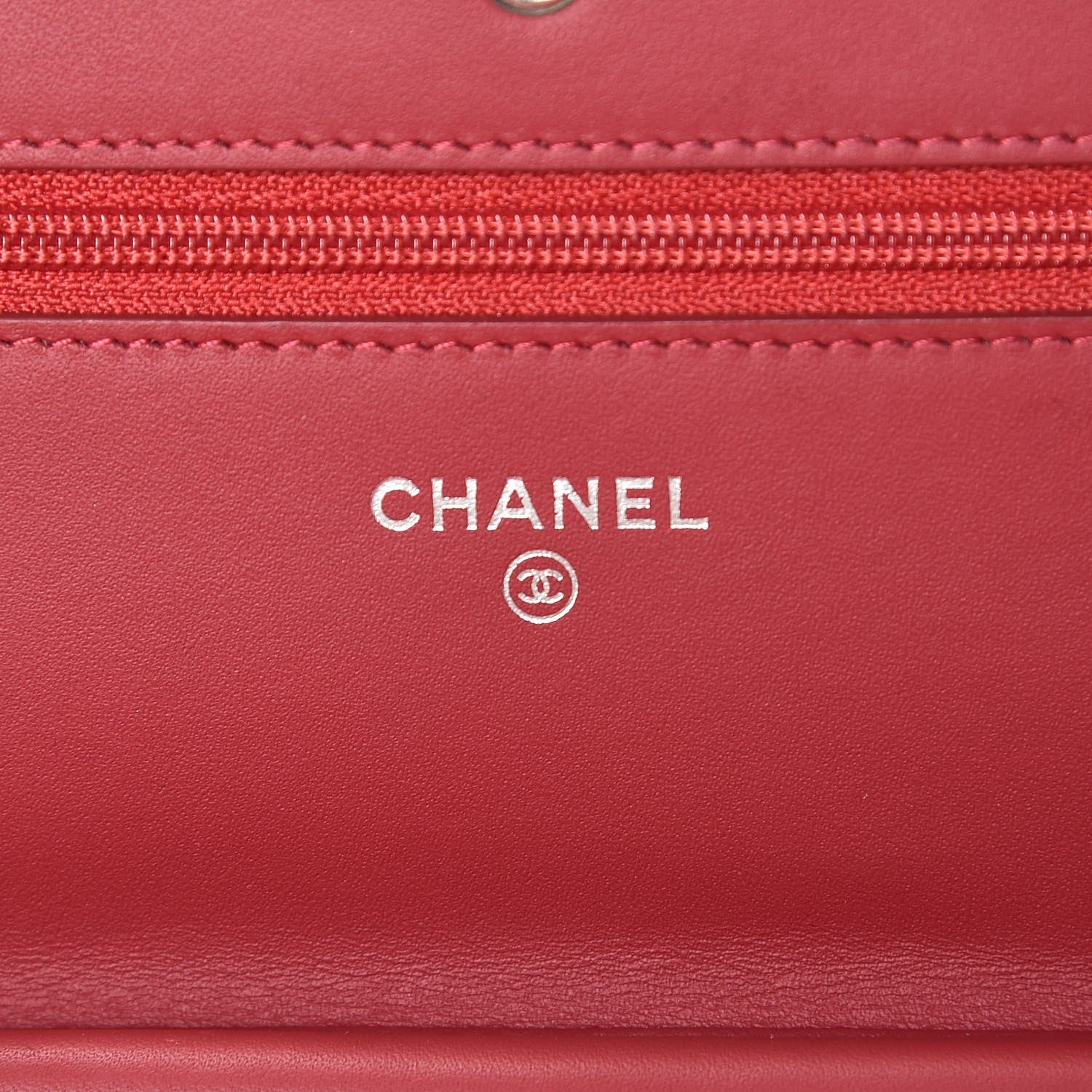 Chanel Patent Goatskin Quilted Paris Dallas Wallet On Chain WOC Dark Pink 6 of 8