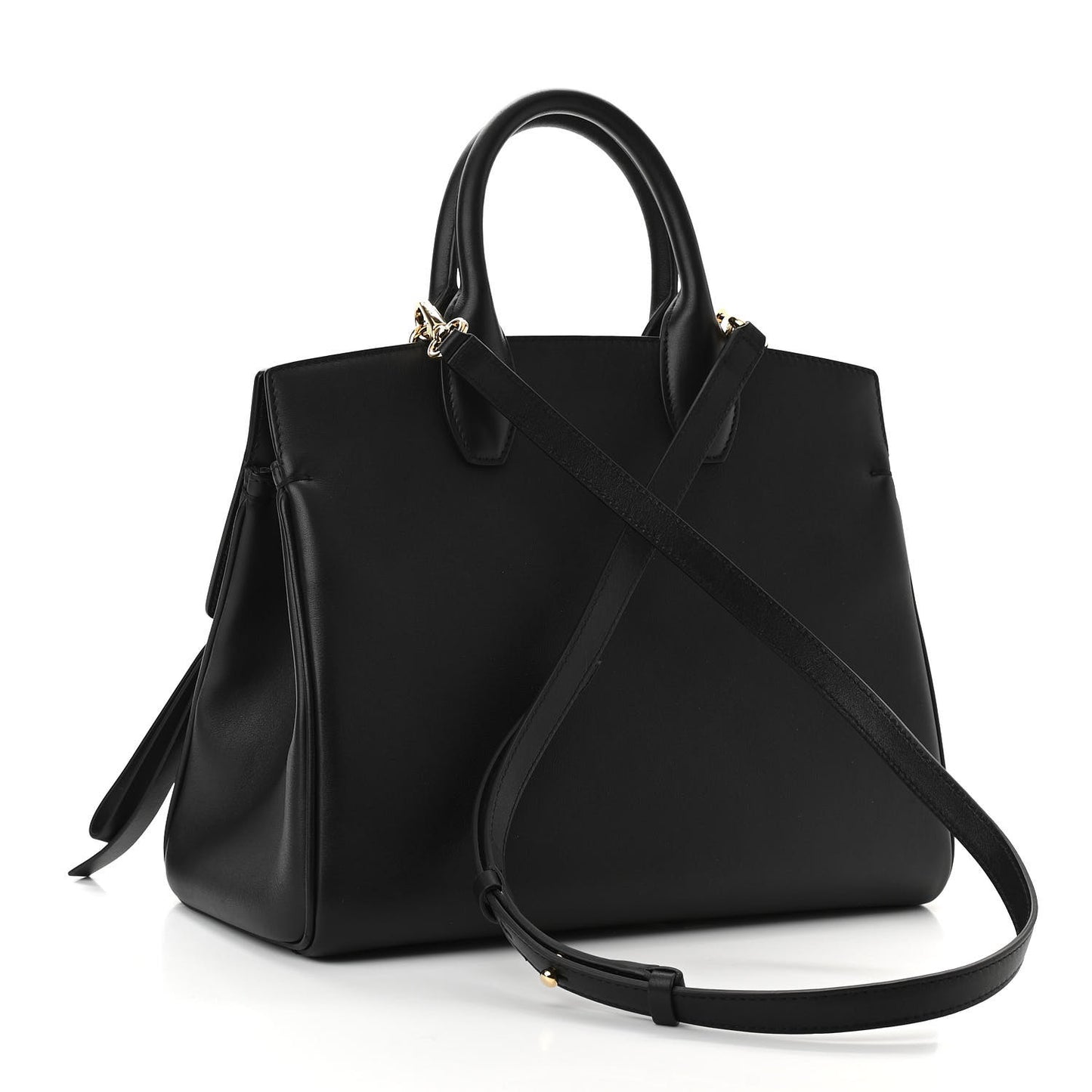 Calfskin Medium Studio Bag Black