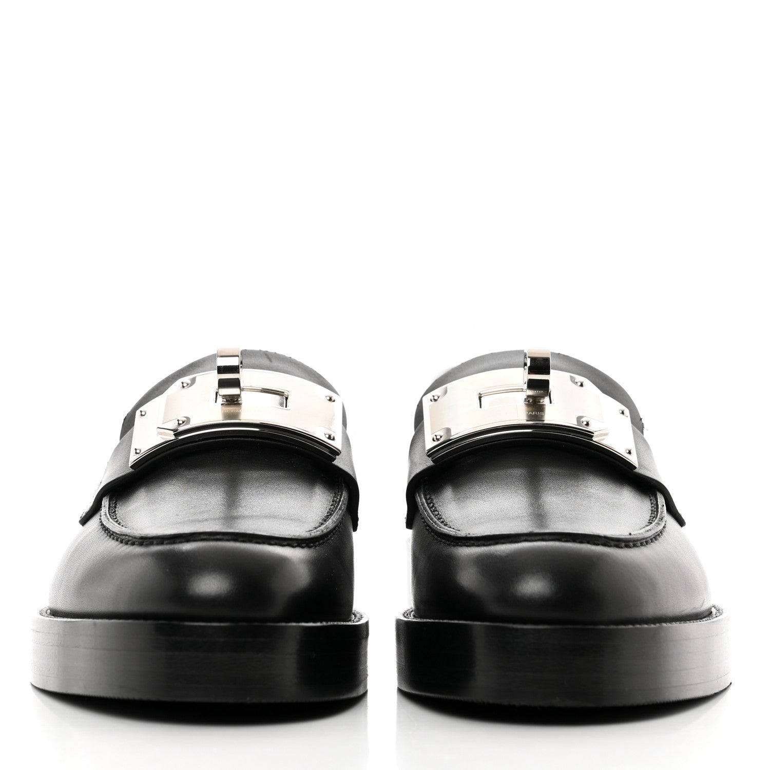 Hermes Calfskin Womens Hot Loafer 35.5 Black 2 of 9
