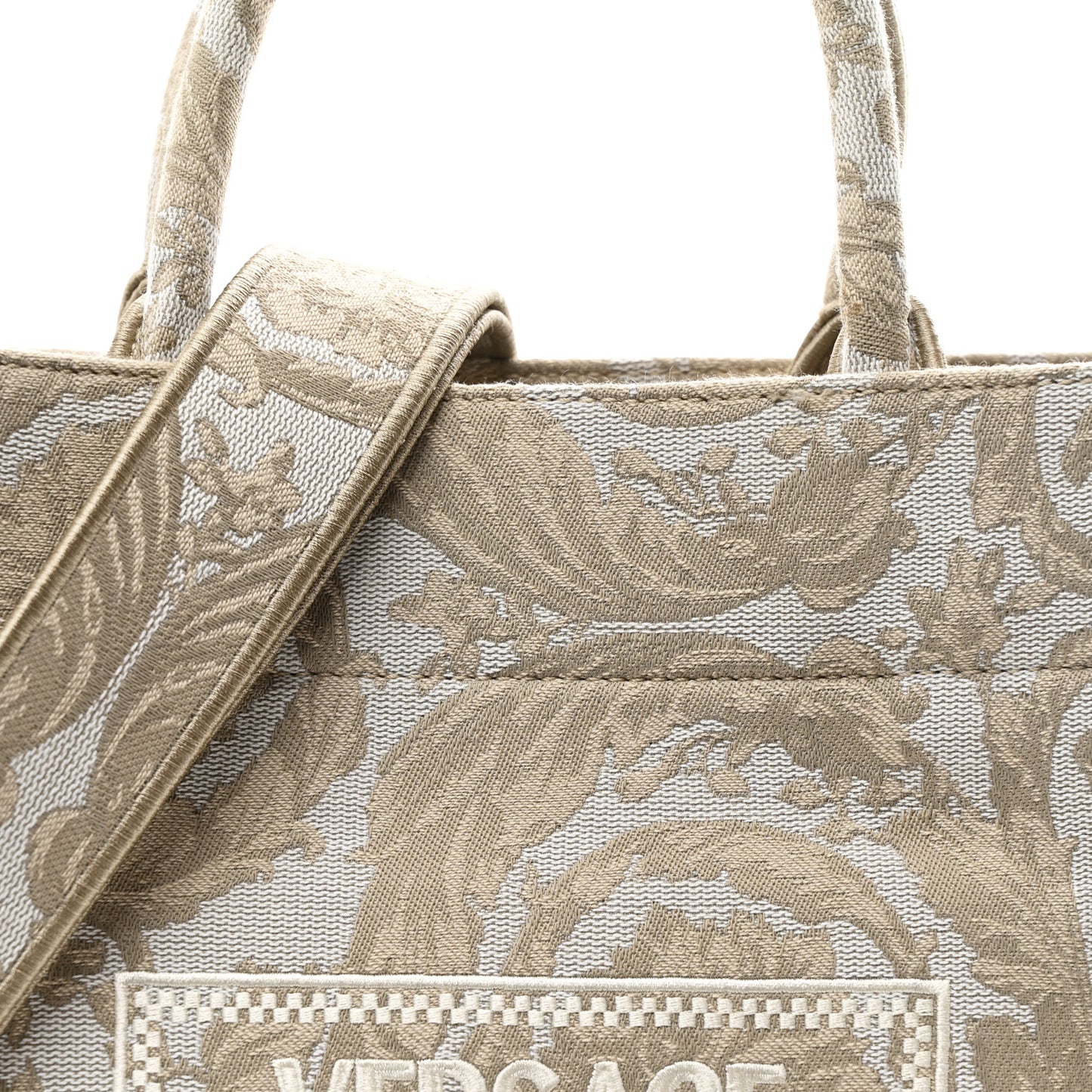 Jacquard Barocco Small Athena Tote Beige