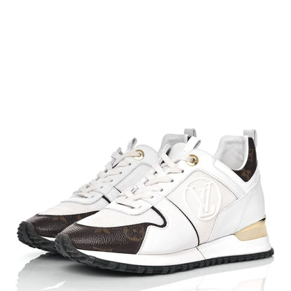 Louis Vuitton Calfskin Monogram Run Away Sneakers 36 White 3 of 9