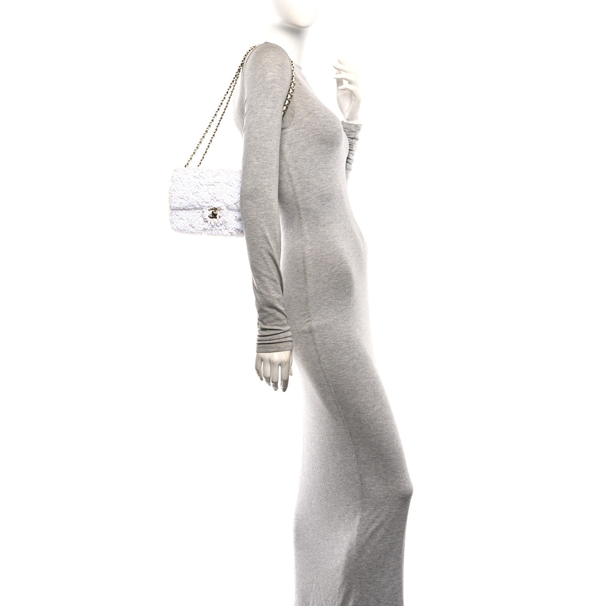 Chanel Sequin Mini Rectangular Flap White 2 of 11