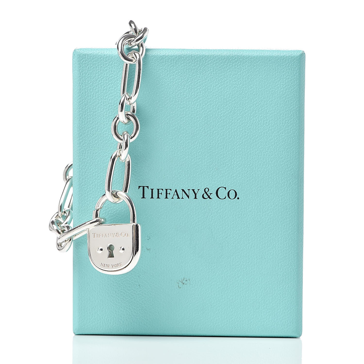 Tiffany Sterling Silver Lock Charm Bracelet 5 of 5