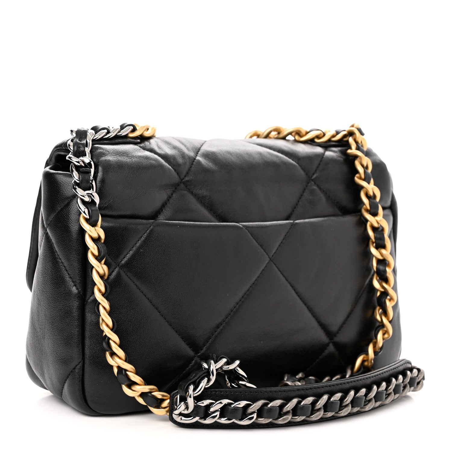 Chanel Goatskin Quilted Medium Chanel 19 Flap Black 3 of 11