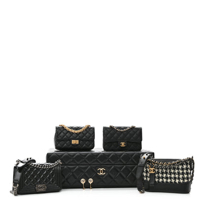 Chanel Lambskin Calfskin Tweed Success Story Set of 4 Minis Bags Black 1 of 46